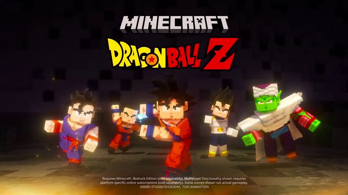 Colaboración entre Dragon Ball Z y Minecraft con tráiler y cosméticos gratis