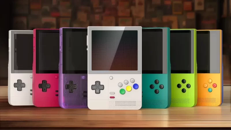 Consola retro color pistacho con Android y compatibilidad en la nube