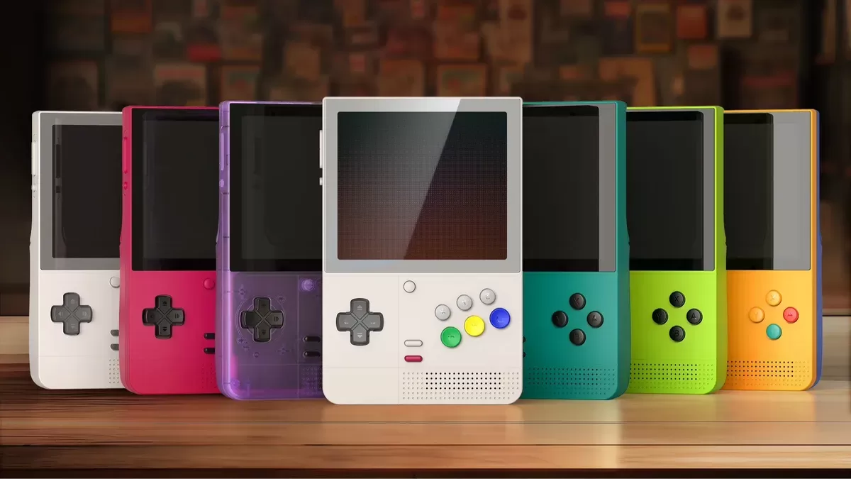 Consola retro color pistacho con Android y compatibilidad en la nube